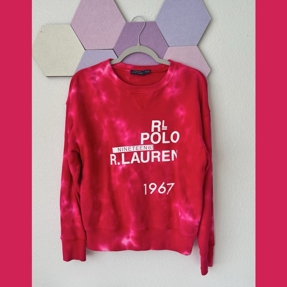 Polo Ralph Lauren Dark Pink Tie Dye Sweater